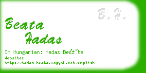 beata hadas business card